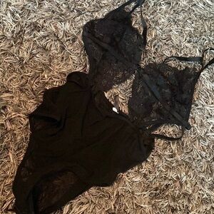 One piece lace lingerie size M unsure of the brand.